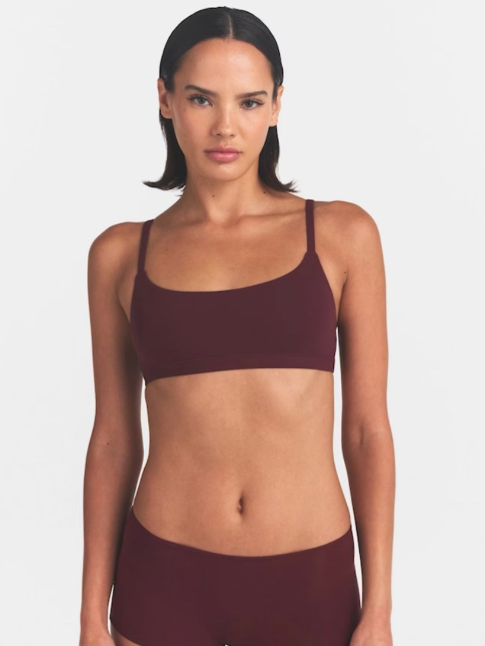 Skims Fits Everybody Scoop Bralette in Currant, Size M